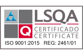 Certificación LSQA ISO 9001:2015 — registro 2461/01